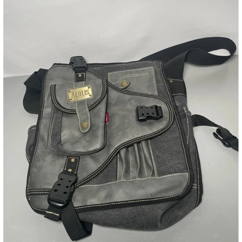 Aerlis Recreational Gray Messenger Backpack